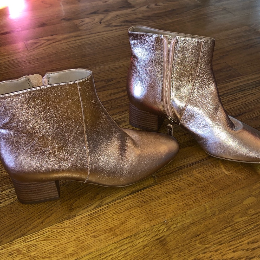 Anthropologie Wren Rose Gold Bootie